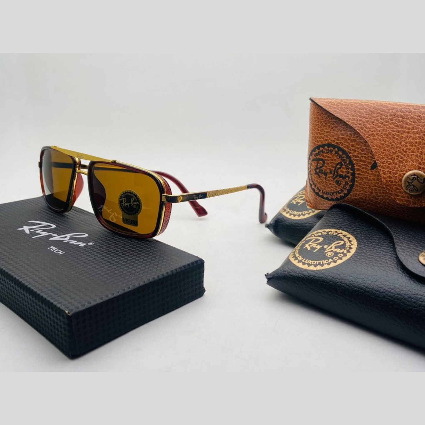 New Stylish Branded Stop Ray With 100% UV Ban Square Side Cap 4413 luxury Men & Women Sunglass