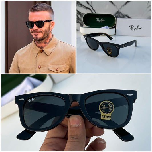Ray Ban Black Wayfarer Eyewear For Daily Causal Evergreen UV Protected For Unisex.