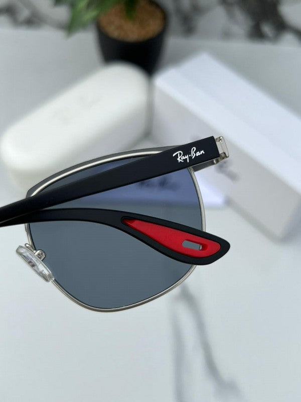 Ray Ban Slant Silver Black Sunglass For Daily Causal Evergreen UV Protected For Unisex