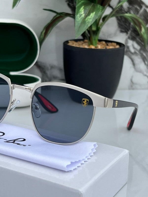 Ray Ban Slant Silver Black Sunglass For Daily Causal Evergreen UV Protected For Unisex