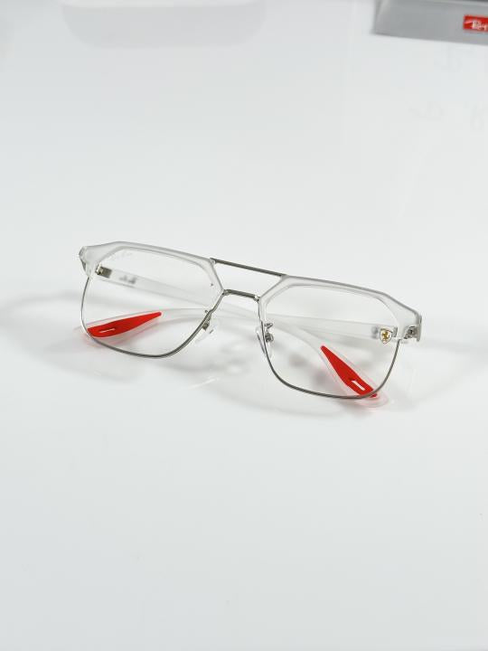 Ray Ban Fancy White Clear Eyewear For Daily Causal Evergreen UV Protected For Unisex.