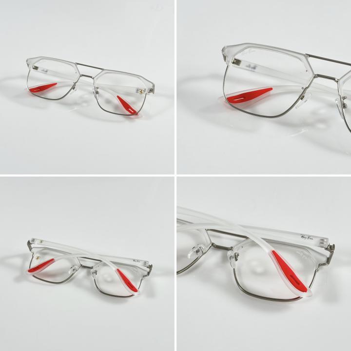 Ray Ban Fancy White Clear Eyewear For Daily Causal Evergreen UV Protected For Unisex.