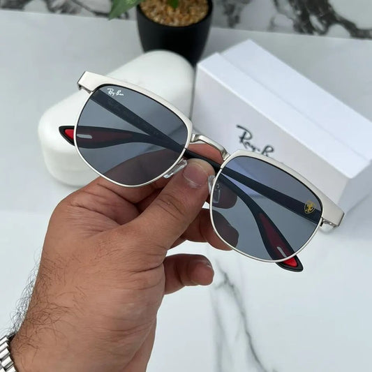 Ray Ban Slant Silver Black Sunglass For Daily Causal Evergreen UV Protected For Unisex