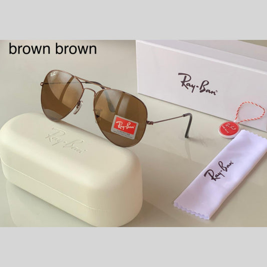 RAY-BAN Brown & Brown ( 3026 ) Aviator Men's Hot Favorite Trendy Sunglasses.