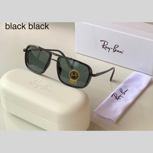 RAY-BAN Black & Black 4413 Square Causal Latest Sunglass For Unisex.