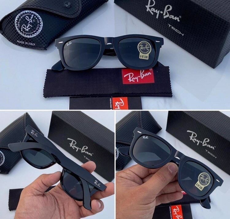 Ray Ban Black Wayfarer In New Shape Sunglasses For Men Woman