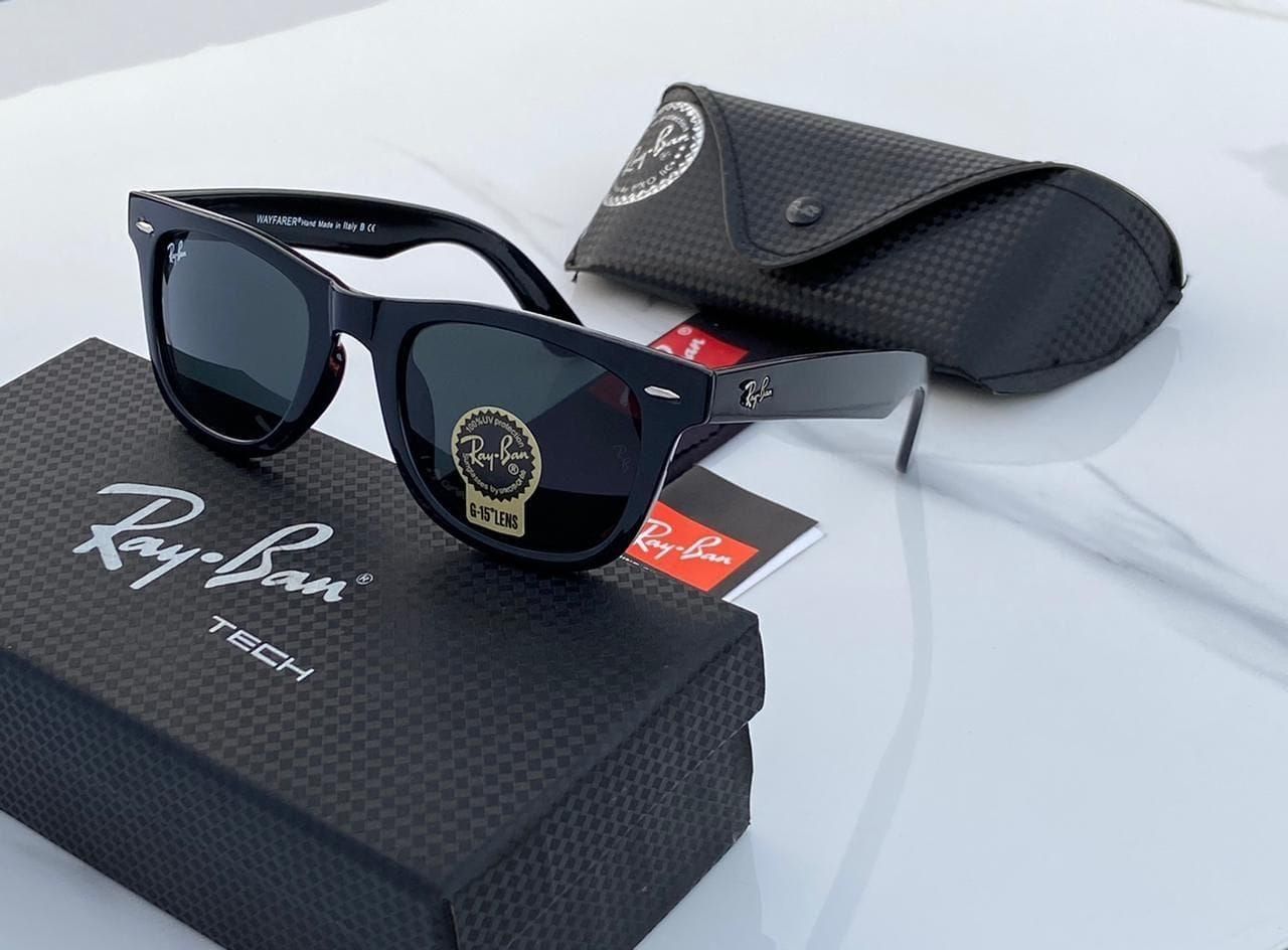 Ray Ban Black Wayfarer In New Shape Sunglasses For Men Woman