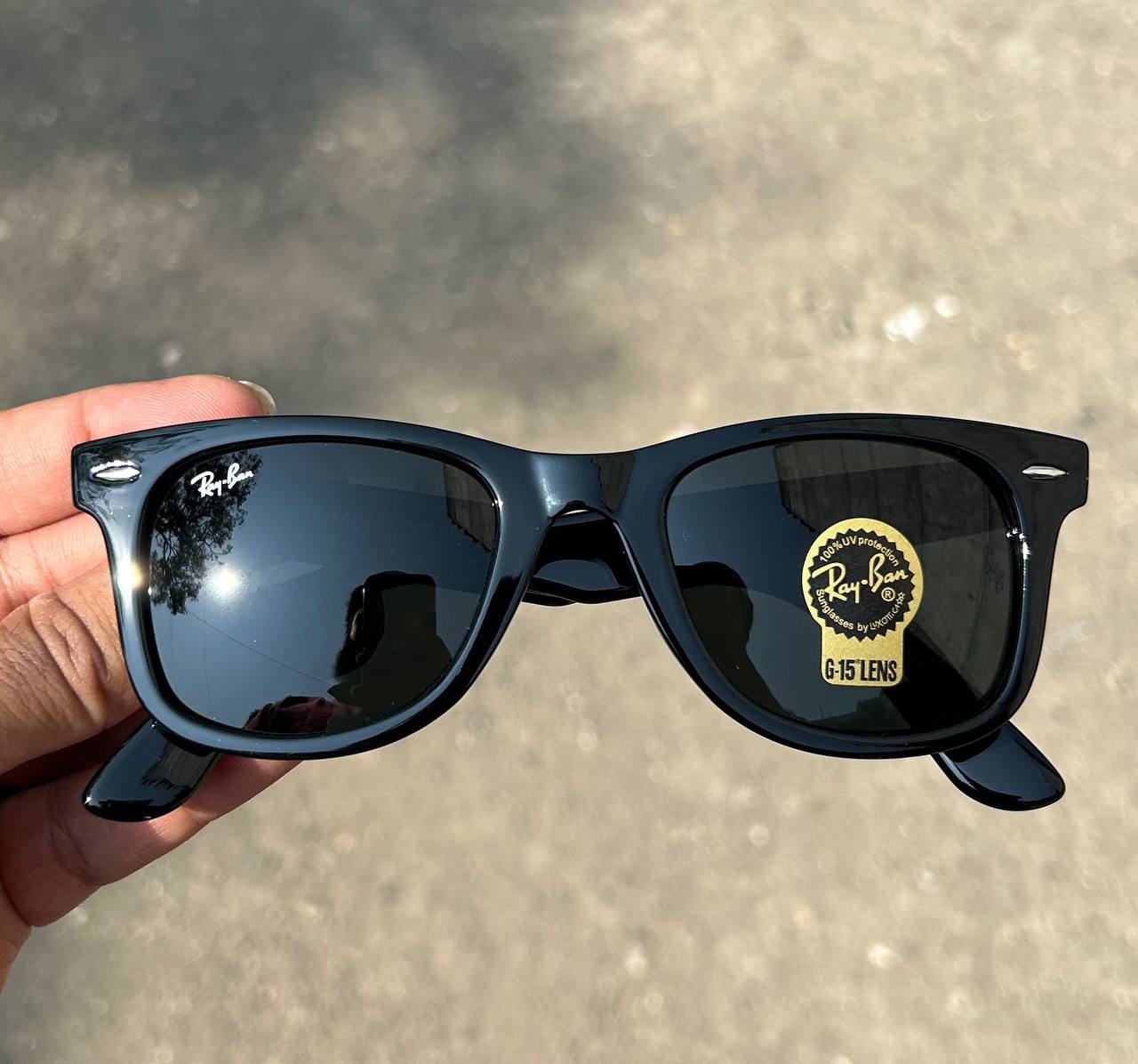 Ray Ban Black Wayfarer In New Shape Sunglasses For Men Woman