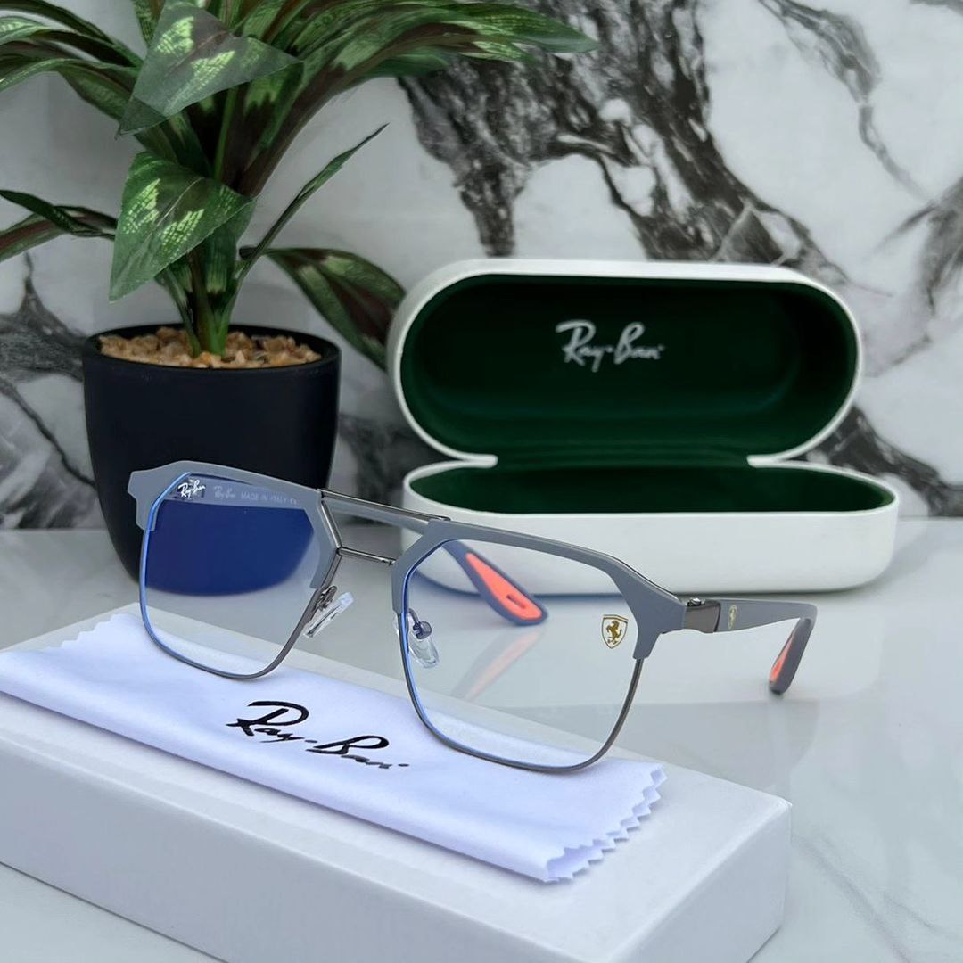 Ray Ban Fancy Grey Clear Eyewear For Daily Causal Evergreen UV Protected For Unisex.