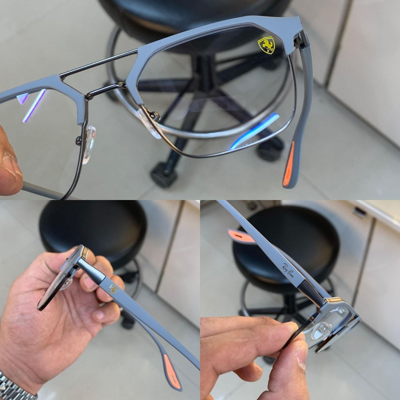 Ray Ban Fancy Grey Clear Eyewear For Daily Causal Evergreen UV Protected For Unisex.