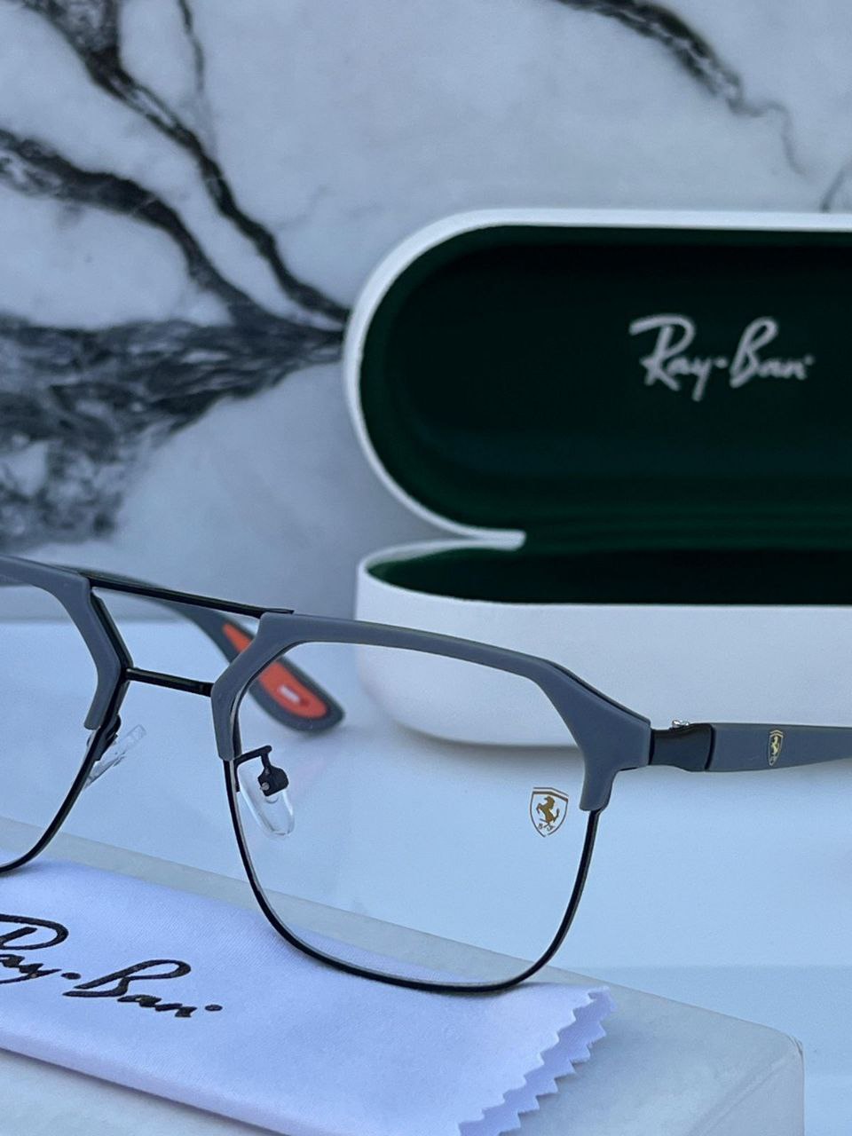 Ray Ban Fancy Grey Clear Eyewear For Daily Causal Evergreen UV Protected For Unisex.