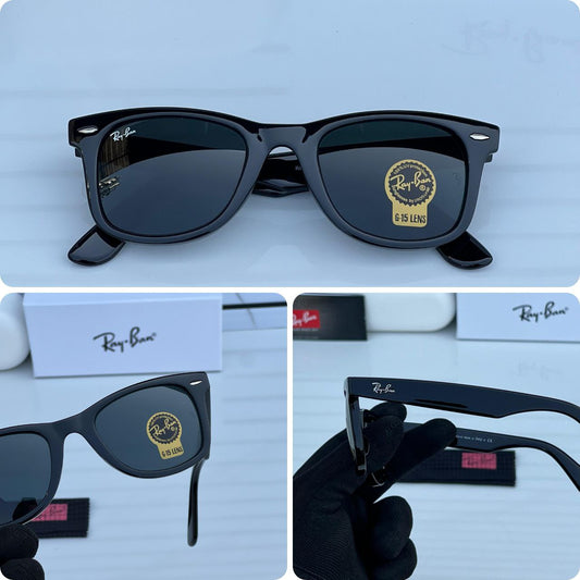 Ray Ban Black Wayfarer In New Shape Sunglasses For Men Woman
