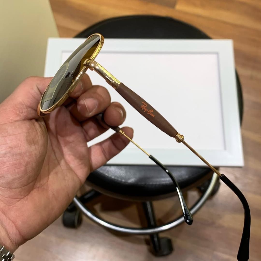 RAY-BAN Brown & Gold ( 3517 ) New 26-mm Men's Sunglasses.