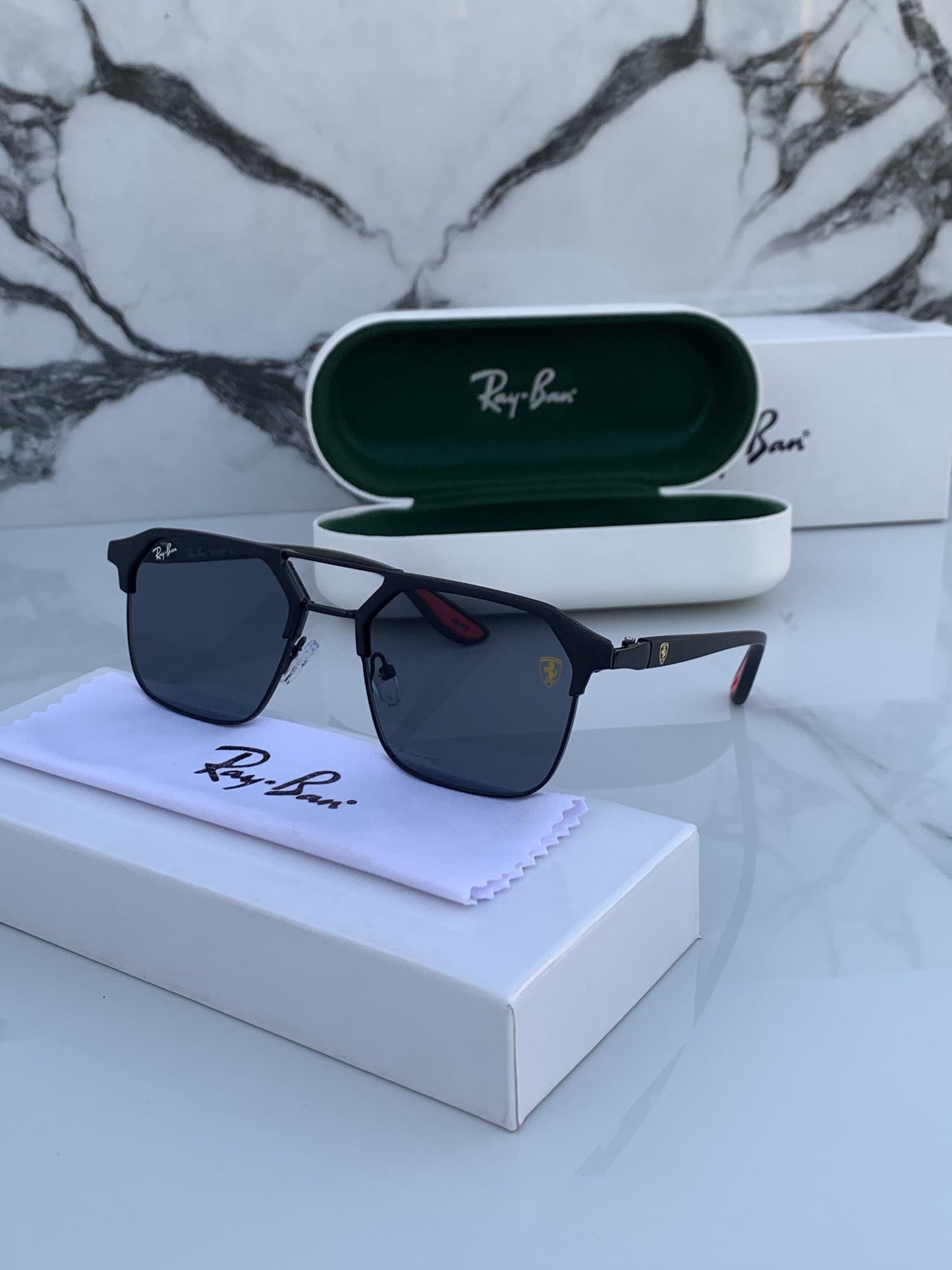 Ray Ban Premium Black Shine Sunglasses For Men Woman