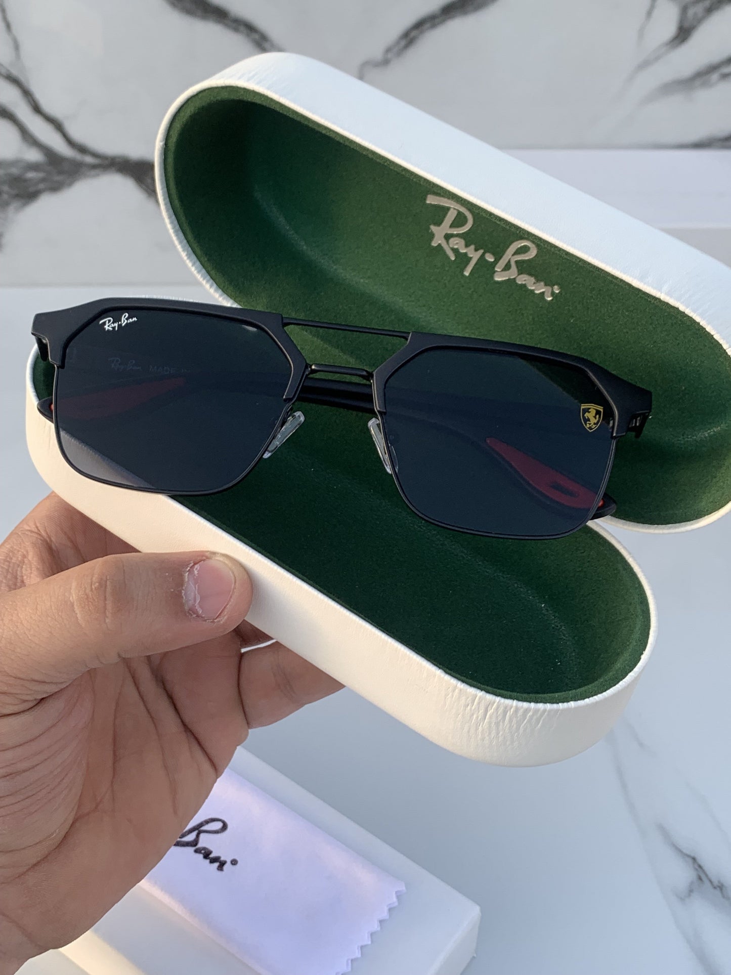Ray Ban Premium Black Shine Sunglasses For Men Woman