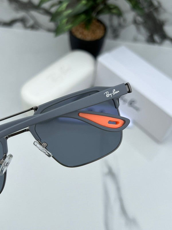 Ray Ban Grey Black Stylish Sunglasses For Man Woman